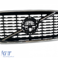 Kühlergrill schwarz glänzend mit Chromrahmen geeignet für Volvo XC60 II 2017-2021-image-6210296