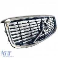 Kühlergrill schwarz glänzend mit Chromrahmen geeignet für Volvo XC60 II 2017-2021-image-6210298