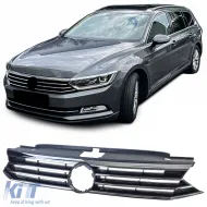 image-17-Kühlergrill schwarz mit Chromleisten, geeignet für VW Passat B8 3G Pre-Facelift 2014-2019