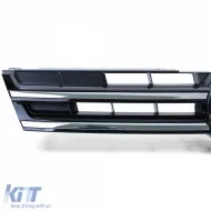Kühlergrill schwarz verchromt geeignet für VW Touareg 2 7P Pre-Facelift 10-14-image-6206552