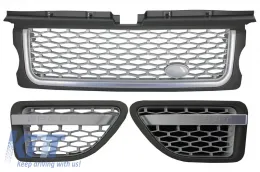 image-39-Kühlergrill Seitenschlitze für Sport 05-08 L320 Autobiography Look Silber Edition