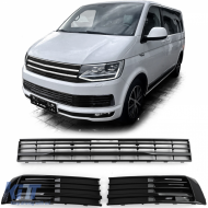 image-29-Kühlergrill Stoßstange Hochglanz Schwarz geeignet für VW T6 Multivan ohne ACC 15-19
