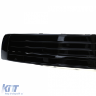 Kühlergrill Stoßstange Hochglanz Schwarz geeignet für VW T6 Multivan ohne ACC 15-19-image-6197000