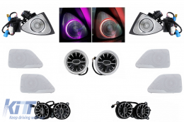 Kit AC Vent 7 colors LED Rotary Tweeters Grilles Cover Speaker suitable for Mercedes S-Class W222 (2013-2020)