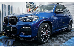 Kit Amaxómatos Aero gia BMW X3 G01 M Sport 2018-2020 Black Knight Design Black Spoiler-image-6127054