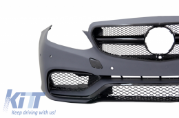 Kit amaxómatos gia Mercedes E-Class W212 Facelift 13-16 Profylaktíras E63 Schédio Gyalisteró mávro-image-6043882