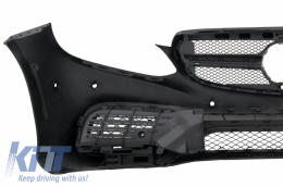 Kit amaxómatos gia Mercedes E-Class W212 Facelift 13-16 Profylaktíras E63 Schédio Gyalisteró mávro-image-6043884