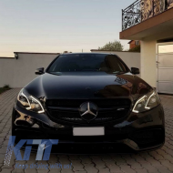 Kit amaxómatos gia Mercedes E-Class W212 Facelift 13-16 Profylaktíras E63 Schédio Gyalisteró mávro-image-6043912