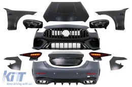 image-46-Kit Carrocerí­a para Mercedes C W205 Conversión W206 C63 Diseño Parachoques Faros Rejilla