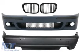 image-20-Kit carrocería para BMW E39 5 97-03 Parachoques Rejillas negro brillante M5 Look