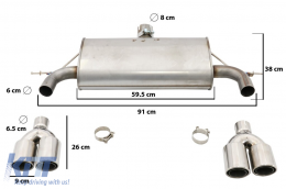 Kit carrocería para BMW X6 F16 15-20 Sistema escape Faldones X6M Look M-Package-image-6089447