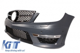 Kit carrocería para Mercedes W204 07-14 Facelift C63 Look Faros Luces LED DRL-image-6002741