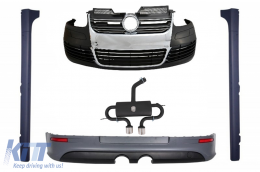 image-15-Kit carrocería para VW Golf 5 V R32 03-07 Faldones Parachoques Sistema Escape