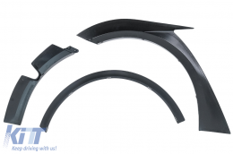 Kit Carrosserie Aero pour Tesla Model 3 17-22 Pare-chocs Diffuseur d'air Passages Roue Noir-image-6110781