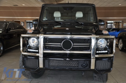 Kit carrosserie Pare-chocs Bullbar Spoiler Lip LED DRL pour Mercedes G W463 89-17-image-6043729