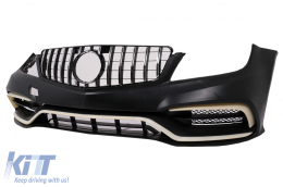 Kit carrosserie Pare-chocs pour Mercedes C W204 2007-2015 Conversion en W205 C63 Design-image-6103438