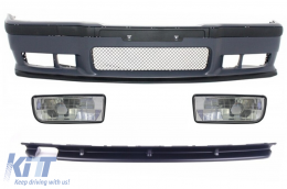 image-11-Kit carrosserie pour BMW 3 E36 92-97 Phares antibrouillard chromés Becquet de pare-chocs arrière Look M3