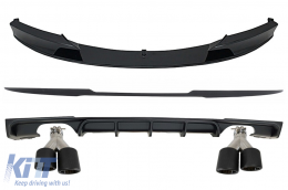 image-29-Kit Carrosserie pour BMW 3 F30 11-19 Diffuseur Echappement Embouts Spoiler Noir