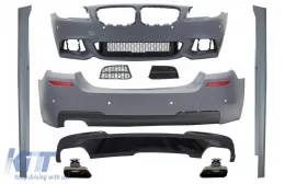 image-46-Kit Carrosserie pour BMW Série 5 F10 10-17 Diffuseur de Pare-Chocs M-Technik 550i Design