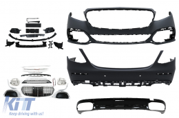 Kit carrosserie pour Mercedes Classe E W213 2016-2019 Grille Pare-chocs Embouts-image-6097642