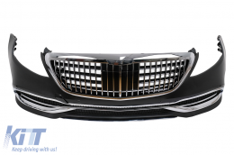Kit carrosserie pour Mercedes Classe S W221 05-13 Conversion au design 2018 W222 Pare-chocs-image-6103335