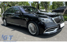 Kit carrosserie pour Mercedes Classe S W221 05-13 Conversion au design 2018 W222 Pare-chocs-image-6103391