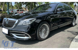 Kit carrosserie pour Mercedes Classe S W221 05-13 Conversion au design 2018 W222 Pare-chocs-image-6103392