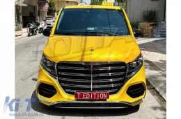 Kit carrosserie pour Mercedes Classe V W447 Vito 2014- Pare-chocs Calandre Capot-image-6211428