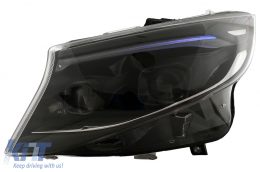 Kit carrosserie pour Mercedes Classe V W447 2014-03.2019 Pare-chocs Calandre inférieure Feux de jour LED-image-6127155