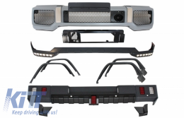 image-44-Kit carrosserie pour Mercedes G W463 89-17 G63 G65 Design passages de roues LED DRL Spoiler
