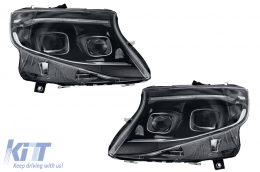 Kit Carrosserie pour Mercedes Vito 2020-2024 Pare-chocs Calandre Phares Feux arrière-image-6134495