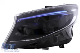 Kit Carrosserie pour Mercedes Vito 2020-2024 Pare-chocs Calandre Phares Feux arrière-image-6127156