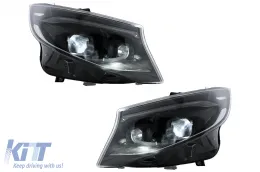 Kit Carrosserie pour Mercedes Vito 2020-2024 Pare-chocs Calandre Phares Feux arrière-image-6127158