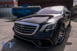 Kit Carrosserie pour Mercedes W222 Facelift 13-08.20 Échappement Pare-Choc S63 Look-image-6092634