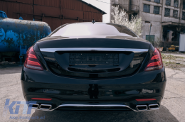 Kit Carrosserie pour Mercedes W222 Facelift 13-08.20 Échappement Pare-Choc S63 Look-image-6092639