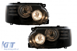 Kit carrosserie pour Range Rover Vogue L322 2010-2012 Autobiography Design Pare-chocs Phares Calandre-image-6109563