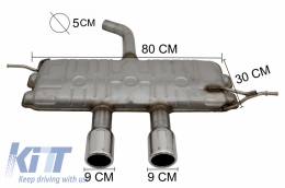 Kit carrosserie pour VW Golf 5 05-07 R32 Design pare-chocs Système d'échappement-image-6032059