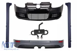 image-9-Kit carrosserie pour VW Golf 5 V R32 03-07 Pare-chocs Calandre d'échappement