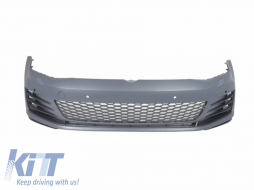 Kit carrosserie pour VW Golf 7 VII 13-16 Grilles de pare-chocs Jupes Look GTI-image-5995373