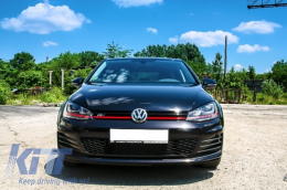 Kit carrosserie pour VW Golf 7 VII 13-16 Grilles de pare-chocs Jupes Look GTI-image-6010365