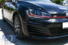 Kit carrosserie pour VW Golf 7 VII 13-16 Grilles de pare-chocs Jupes Look GTI-image-6010366