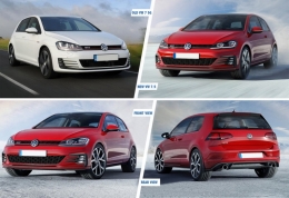 Kit carrosserie pour VW Golf 7 VII 2013-2017 7.5 GTI Design calandre antibrouillard-image-6042936