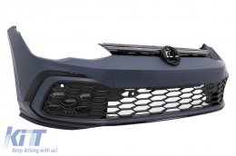 Kit carrosserie pour VW Golf VIII Hatchback Mk8 MQB 2020-2023 GTI Design Grille Pare-chocs-image-6106873