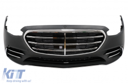 Kit Carrozzeria Conversione per Mercedes Classe S W223 Limousine 2020+ S450 Design Paraurti Griglia-image-6098725
