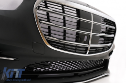 Kit Carrozzeria Conversione per Mercedes Classe S W223 Limousine 2020+ S450 Design Paraurti Griglia-image-6098728