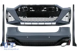 image-77-Kit carrozzeria per Audi A7 4K8 2018-2021 RS Design Paraurti Minigonne Laterali Scarico