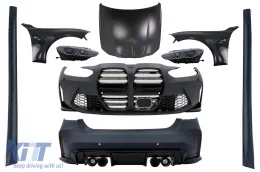 image-37-Kit carrozzeria per BMW Serie 3 F30 Conversione G80 M Loom 2021+ Paraurti Fari