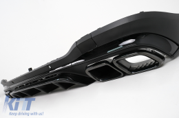 Kit carrozzeria per Mercedes GLC SUV X253 15-19 Griglia Paraurti Marmitta Punte GLC63 Design-image-6111030
