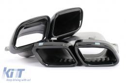 Kit carrozzeria per Mercedes GLC SUV X253 15-19 Griglia Paraurti Marmitta Punte GLC63 Design-image-6111033