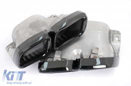 Kit carrozzeria per Mercedes GLC SUV X253 15-19 Griglia Paraurti Marmitta Punte GLC63 Design-image-6111034